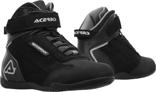 Acerbis First Step wasserdichte Motorrad Schuhe, schwarz, 44 | Wasserdicht