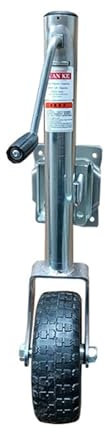 QICBYING Anhänger Stützrad Halterung - Schwerlast Anhänger Stützrad, Schwenkbarer Anhängerheber, 2000 lbs Teleskopstützrad, Stützrad für Anhänger und Wohnwagen, mit 10-Zoll-Rädern, 10,2-Zoll-Hub