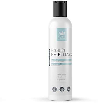 Rubin Extensions Intensiv-Haarmaske mit Arganöl und Aloe Vera – Tiefenpflege für geschmeidiges und hydratisiertes Haar, Vegan und ohne Parabene, 200ml