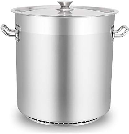 JKJZSALJ Cubo para Sopa,20L-90L Comercial,Ahorro De Energía,Olla Grande para Sopa/Salmuera,Cubo De Acero Inoxidable,con Tapa,Adecuado para Estufa De Gas