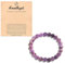 Onperpoe Amethyst Armband Hochwertiges Amethyst Stein Armband Perlenarmband Damen Herren 8mm Natürliche Edelstein Perlen Crystal Heilsteine Armbänder Yoga Damen Schmuck Geschenk für Frauen