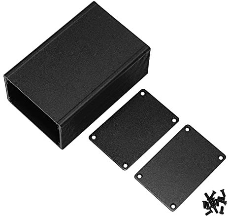 Guriayus Aluminium Legierung Instrumenten Aluminium GehäUse, 100 X 66 X 43 Mm Aluminium Leistungs VerstäRker GehäUse, DIY PCB-Controller-GehäUse