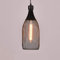 QZQHUSOJ American Country Ceiling Light,Fitting Black Metall Wire Wine Bottle Chandelier,E27 Vintage Wine Glass Ceiling Lamp Creative Wrought Iron Kitchen Dining Room Bedro/C-1