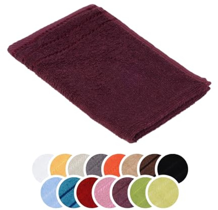 liebling Gästetuch, 100% Baumwolle, Serie Potsdam, 30 x 50 cm, 60 Grad waschbar, trocknergeeignet, Farbe: Brombeere