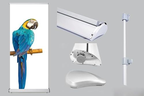 PrintGreen! Premium+ (Plus) Design Rollup mit nachspannbarer Mechanik - 120x220cm in Tasche - ohne Druck oder Leinwand