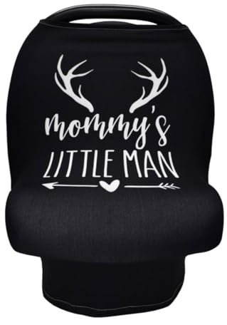 Vaguelly Couverture Multifonctionnelle Pour Poussette Protection Solaire Respirante Et Écrans De Nourrissage Pour Bébés Noir Avec Flèches