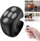 Wireless Bluetooth Remote Control - Finger-Tip Page Turner, Camera Shutter, Ring Control - Rechargeable, Black
