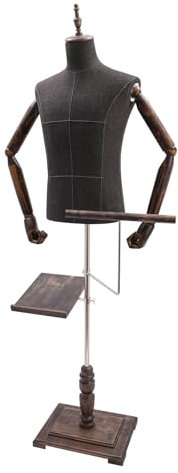 Männliche Schneiderpuppe Anzugständer für Männer, 135-180cm Verstellbarer Höhe Schneiderbüste Kleiderpuppe Büste Torso Abnehmbare Schuhhalter & Hosen Rack für Markt Schaufenster Display