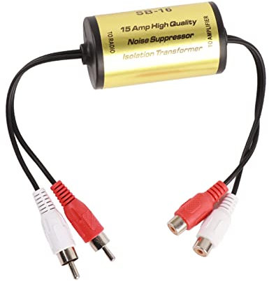 Filtre Audio Haute Performance Suppresseur de Bruit pour Isolateur de Boucle de Terre Stéréo de Voiture, Fil de Signal en Cuivre adapté pour un Meilleur Son, Fonctionnement Sûr