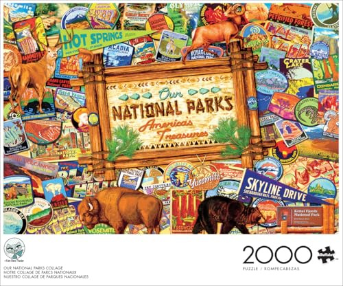 Buffalo Games - Kate Ward Thacker - Our National Parks Collage - 2000 Piece Jigsaw Puzzle for Adults - Challenging Puzzle Perfect for Game Nights - Finished Size is 38.50 x 26.50