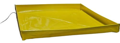 eurokraft basic | Kleingebinde-Faltwanne | Aus PVC, Farbe gelb, Auffangvolumen 270 l