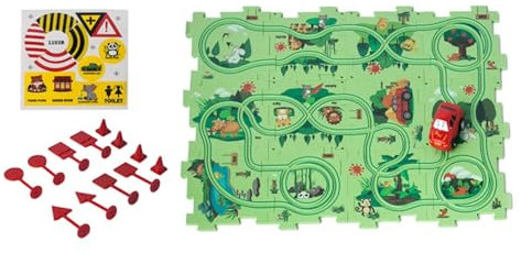 F Fityle Puzzle Track Auto Paly Set Track Bustacs City Road Puzzle Puzz, Waldthema