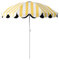 Petit Parasol de Terrasse - Parasol de Plage Portable d'extérieur - Rayures jaunes et blanches - Protection Solaire UV 50+ - Parasol de Jardin pour Piscine et Cour