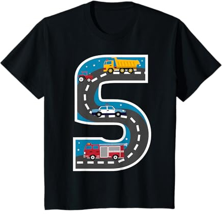 5. Geburtstag Autoteppich 5 Jahre Alt Junge Auto Geschenk T-Shirt