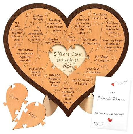 Lerpwige Geschnitztes Holz Liebe Herz Puzzle Souvenir Geschenk Für Paar