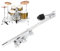 Brazo de la pluma de platillo, abrazaderas de extensión de tambor ajustable de placas de ventilación con accesorios de instrumentos de percusión de almohadilla para la almohadilla
