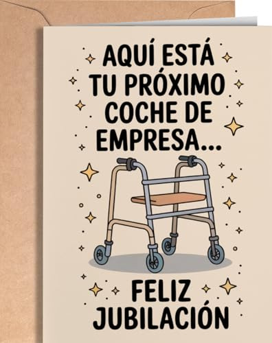 Tarjeta de Jubilación para Hombre, Mujer - Regalo de Feliz Jubilación para Hombre, Mujer - Tarjeta de Jubilación para él, ella - Regalo gracioso de despedida de compañero - EU 111