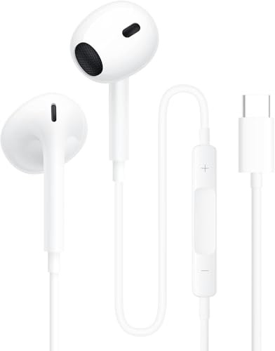 USB C Kopfhörer mit Kabel, HiFi Stereo In-Ear Ohrhörer, Type C Headset mit Mikrofon, für iPhone 15/Samsung/Google Pixel/Huawei/One Plus