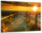 Wandbilder Dekoration Wohnzimmer Fußgängerbrücke Strand Urlaub Sonne Bilder auf Glas 120x80cm Glasbild Schlafzimmer Küche Deko Wand Kunstdruck Art Groß XXL Wanddeko Bild im Glas Modern GAA120x80-2786