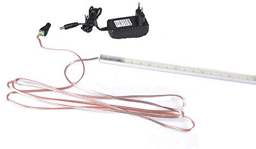 LedPiemonte illuminazione Led barra led con comando touch dimmerabile a misura luce calda profilo in alluminio 90 cm alimentatore 12V incluso