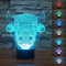 Jinson well 3D bull kuh Lampe optische Illusion Nachtlicht, 7 Farbwechsel Touch Switch Tisch Schreibtisch Dekoration Lampen perfekte Acryl Flat ABS Base USB Kabel Spielzeug