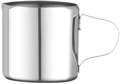 HENDI Milchkännchen, Mini, Gerade Ausführung, mit solidem Griff, Sahnekännchen, Kleine Milchkanne, Aufschäumkännchen, Sahnekanne, Creme-Kännchen, 30ml, ø35x(H)35mm, Edelstahl