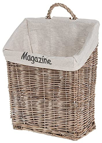 SIDCO Zeitungskorb Zeitungstrage Weide Korb Zeitungsständer Zeitungshalter Magazine