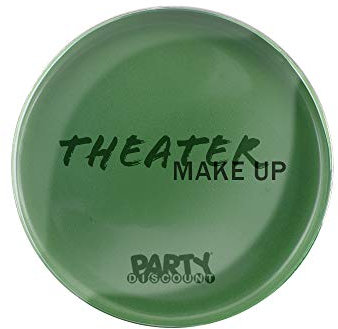 PARTY DISCOUNT Theater-Schminke / Creme-Make-Up, Hexengrün 25g
