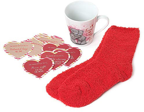 Me to You Ceramic VGZ01008 Tatty Teddy 'Night Set-Mug, Socks and Love Tokens-Valentines Gift