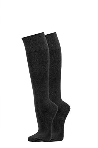 TippTexx 24 3 Paar Ökotex Herren Kniestrümpfe mit Garantie (Schwarz, 39/42)
