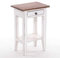 DESIGN DELIGHTS Rustikaler Vintage Telefontisch PLANTA | 52x34cm (HxB), Mahagoni Massivholz | Blumenhocker, Flurtisch, Beistelltisch, Nachtschrank mit Schublade | Farbe: 06 weiß-Landhaus