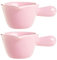 Sauce Boat 2pcs Gravy Boat with Handle Small Ceramic Milk Sauce Dish Ceramic Saucer Sauceboat for Family Party Commercial Use Gravy Sauce Boat (Color : Pink)