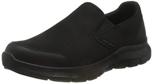 Skechers Men's Flex Advantage 4.0 Tuscan Sneaker, Black Textile Trim, 6.5 UK