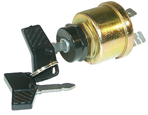 COBO Zündschloss für Traktor mit 5-poligem Schlüssel, 12V, Kippschalter, Schlüsselbetätigung, Touch-Steuerung