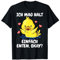 Ente Enten Geschenke Damen T-Shirt Cartoon Schwarz Klein Klassisch geschnitten, Rundhalsausschnitt, Halbarm, Standardlänge, Pullover, V-Ausschnitt im Rücken