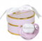 BebeDeParis | Schnuller für Babys, personalisierbar mit Namen, für Babys von 0-6 Monaten, BPA-frei, präsentiert in eleganter Vintage-Box (Rosa, Schnuller)