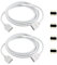 Aroidful 2 Pezzi Cavo Prolunga per Strisce LED RGB 4 Pin Prolunga Nastro LED Cavo Estensione Banda LED Cable Estensore Connettore per Strisce SMD RGB 5050 3528 2835, Bianco(1M)