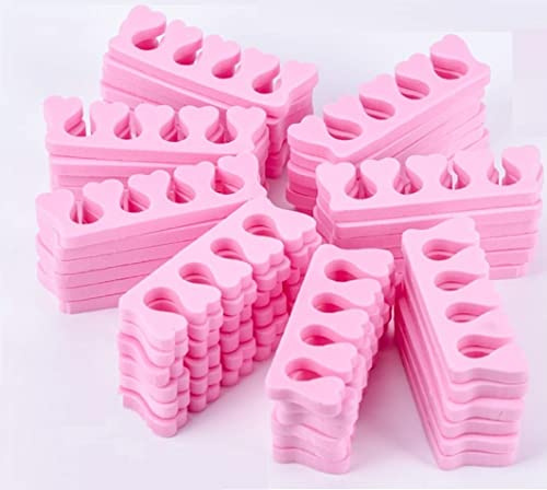 50pcs Foam Sponge Toe Separators Finger Dividers Soft Sponge Finger Divider Spacer Nail Art Manicure Pedicure Tools - Pink