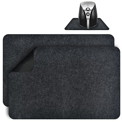 OctBird 2 PCS Heat Resistant Mat for Dual Air Fryer, Kitchen Countertop Heat Protector Mat for Ninja Air Fryer, Coffee Maker, Blender, Microwave - 44 x 23 cm
