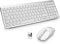 LeadsaiL Wireless Keyboard and Mouse Set, Wireless USB Mouse and Compact Computer Keyboards Combo, QWERTY UK Layout for HP/Lenovo Laptop and Mac-Silver