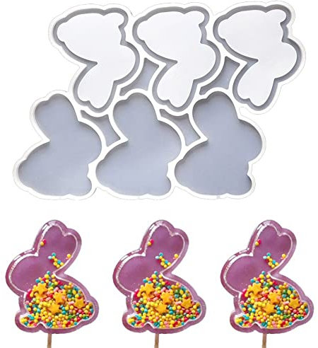 Luxylei Lapin Sucette Moule Mignon Lapin de pâques Forme Sucette Silicone Moule Bricolage Sucette Moule Chocolat gâteau décoration Outils