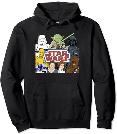 Star Wars Classic A New Hope Group Shot Cartoon Poster Pullover Hoodie
