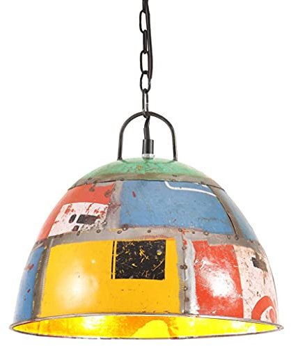vidaXL Hängelampe Vintage Industriestil 25 W Mehrfarbig Rund 31 cm E27