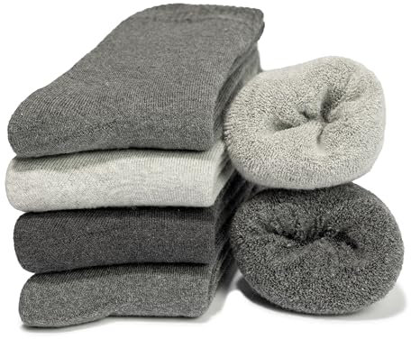Occulto Herren Warme Wintersocken 6er Pack (Modell: Bille) Grau Mix 43-46
