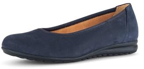 Gabor Damen Klassische Ballerinas, Frauen Flats,Leichte Mehrweite (G),Ballerina-Schuhe,Ballett-Schuhe,Ballet-Flats,flach,Blue,44 EU / 9.5 UK