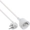 InLine Verlängerungskabel, Stromkabel, 10m, Schutzkontakt Stecker gewinkelt/Buchse, H05VV-F, Innenbereich, erhöhter Berührungsschutz, weiß, 16410U