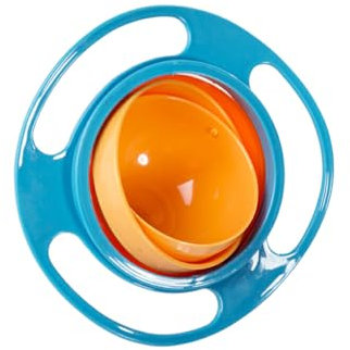 susiodeu Bol gyroscopique innovant pour Une expérience culinaire sans déversement, Bord Rond PP Bol gyroscopique Universel Bol gyroscopique Bol Rotatif Pratique, Bleu
