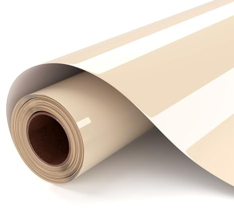 UIOK Plotterfolie Textil, Fleischfarbenes Rosa Flexfolie Plotter Textil 30.5x182cm Textilfolie Plotter,Boho Bügelfolie Plotter für DIY T-Shirt, Heat Transfer Viny für Cricut & Silhouette Cameo