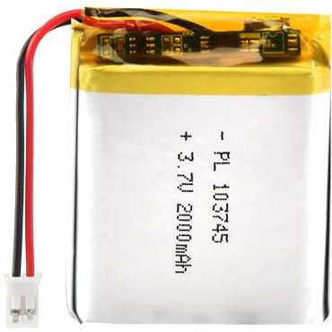 Uxney Batterie Li-Po 3,7 V 2000 mAh 103745 lithium-polymère lithium-ion avec connecteur 2P pH avec grille de 2,0 mm