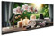 islandburner Bild auf Leinwand Wellnessoase mit Kerzen und Orchideen Thai Massage Bilder Wandbilder Poster
